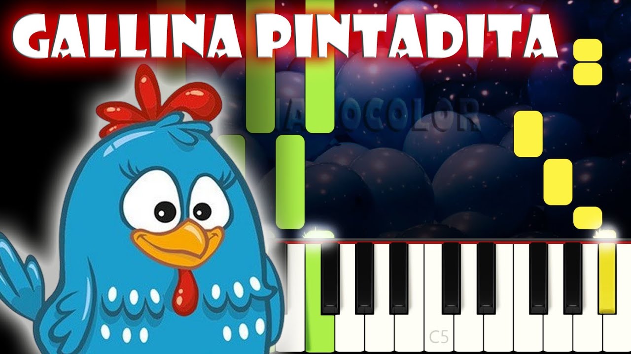 Gallina Pintadita Original | Piano Cover | Tutorial | Karaoke