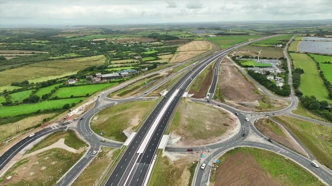 Cornwall Chiverton A30 time lapse road construction