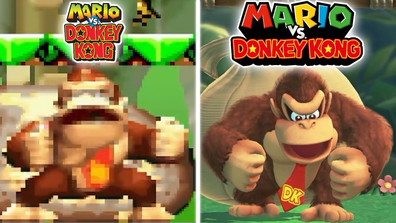 Mario vs Donkey Kong All Bosses Comparison GBA vs Switch