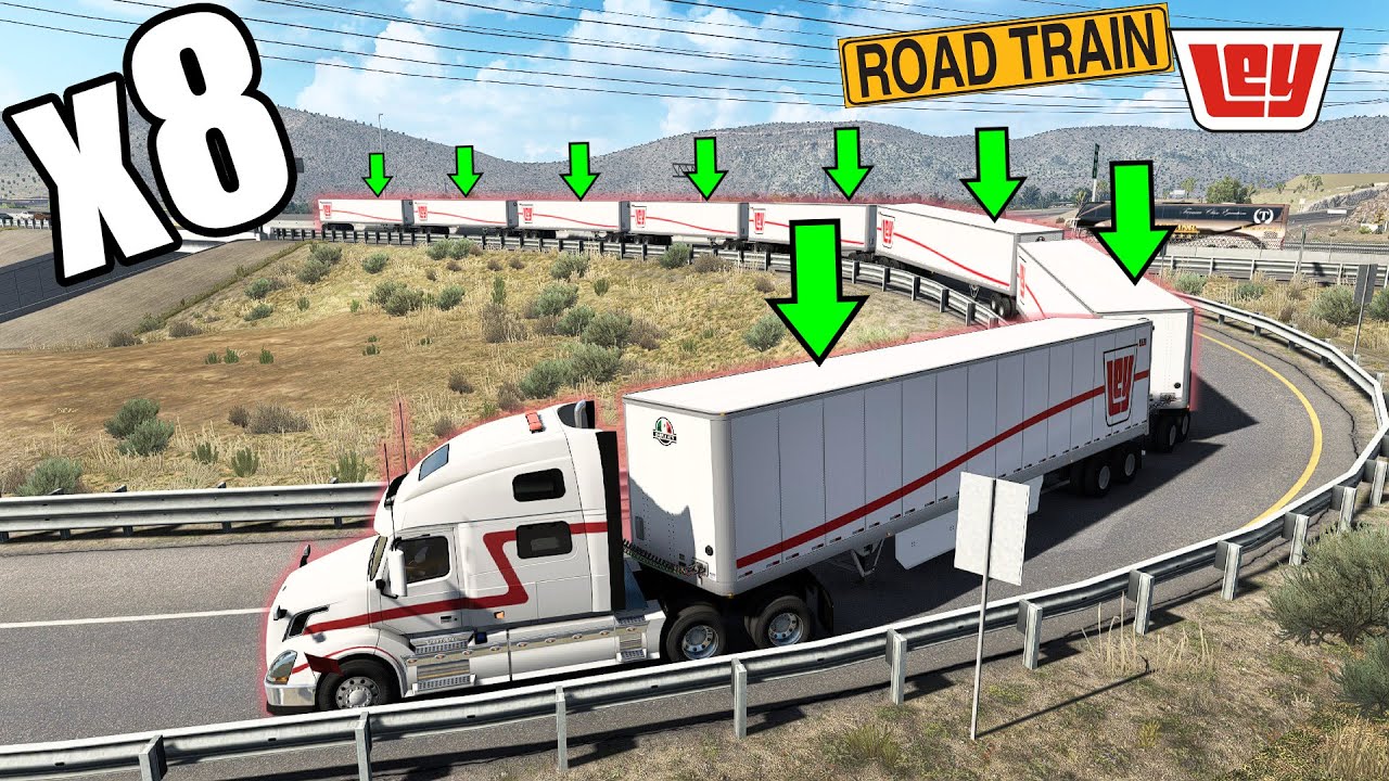 Así es CONDUCIR El Camión MAS GRANDE (8 Trailer) de Tiendas LEY American Truck Simulator