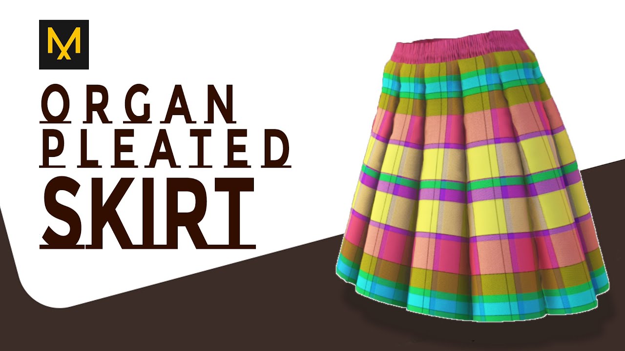 ORGAN PLEATED SKIRT DESIGN  IN MD 9