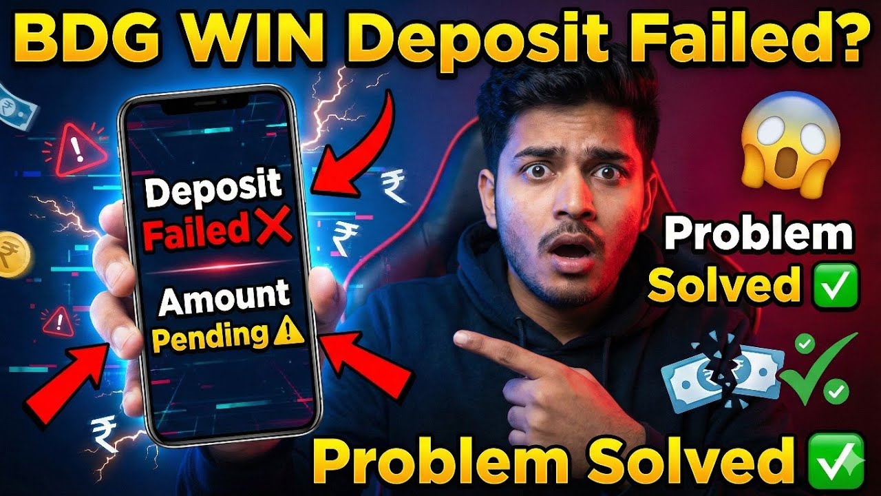 BDG WIN Deposit Problem 😱 | Deposit Failed / Pending Solution 2026