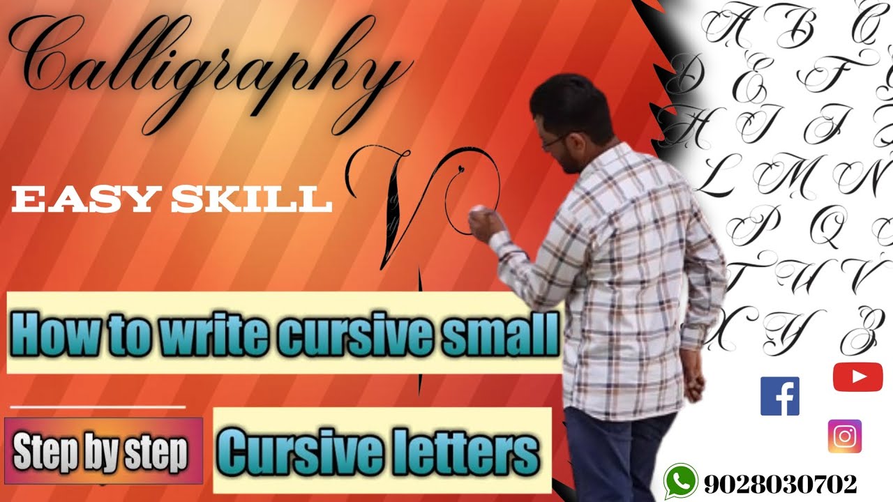 Cursive writing a to z(V) Cursive abcd | Cursive handwriting practice | Cursive small letters abc