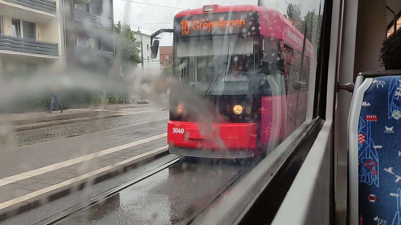 BSAG Bremen Linie 10 Mitfahrt (Strassenbahn/Walle)(Waller Str. bis Bremen HBF/GT8N)
