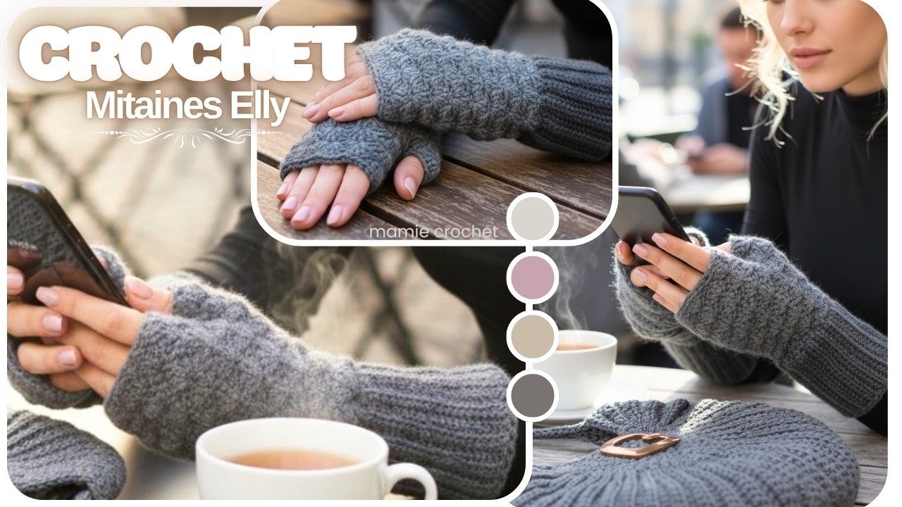 🧡 ADORABLES MITAINES ELLY BIEN CHAUDES & EN DENTELLE AU CROCHET !!! 🧡 TUTO DÉBUTANTE @MamieCrochet
