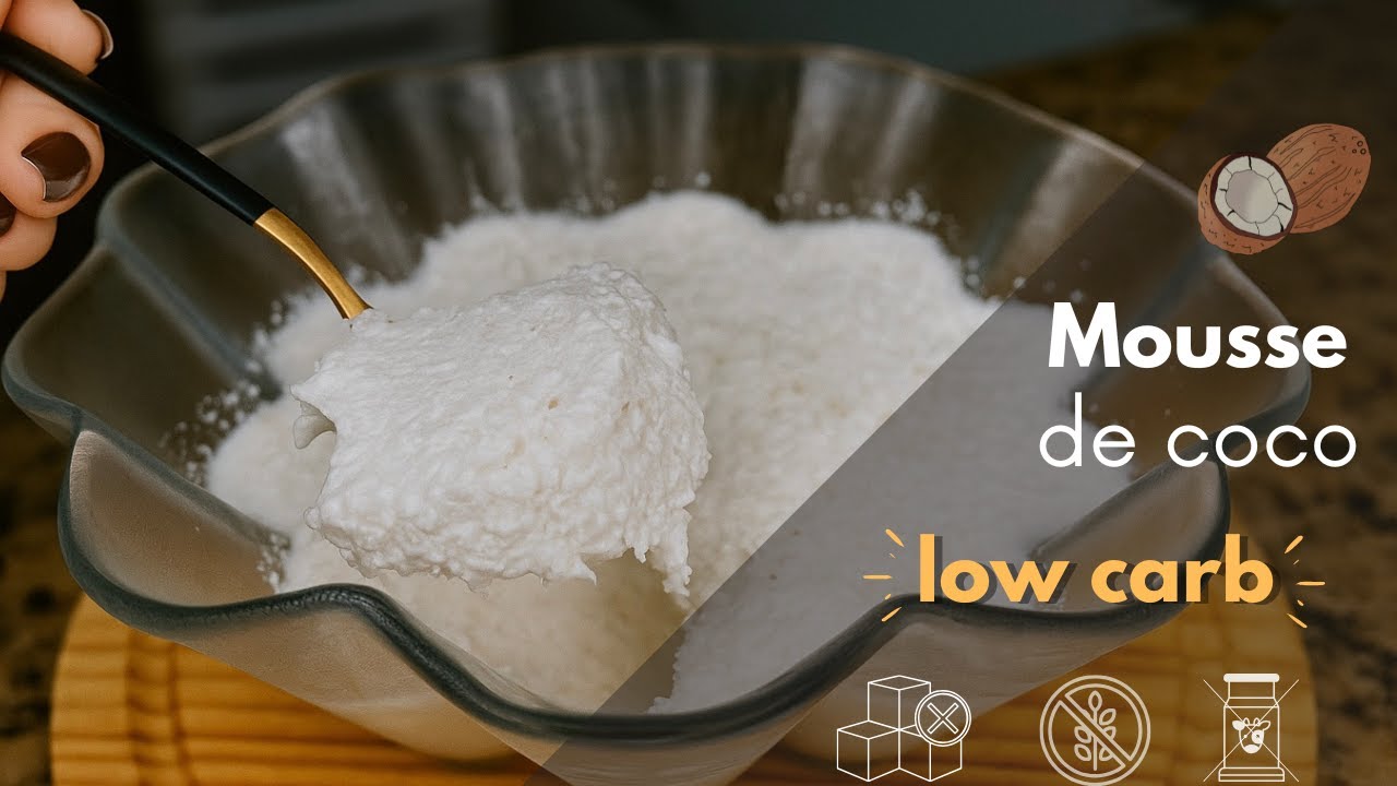 SOBREMESA DE MOUSSE DE COCO EM APENAS 3 MINUTOS! A MELHOR SOBREMESA QUE JÁ COMI E LOW CARB