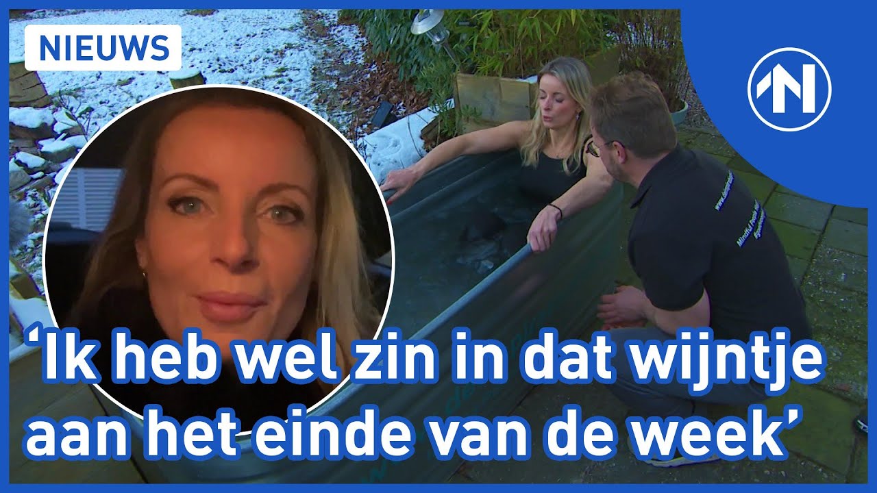 Leonie neemt met frisse tegenzin een ijsbad: 'Ik vind het doodeng'