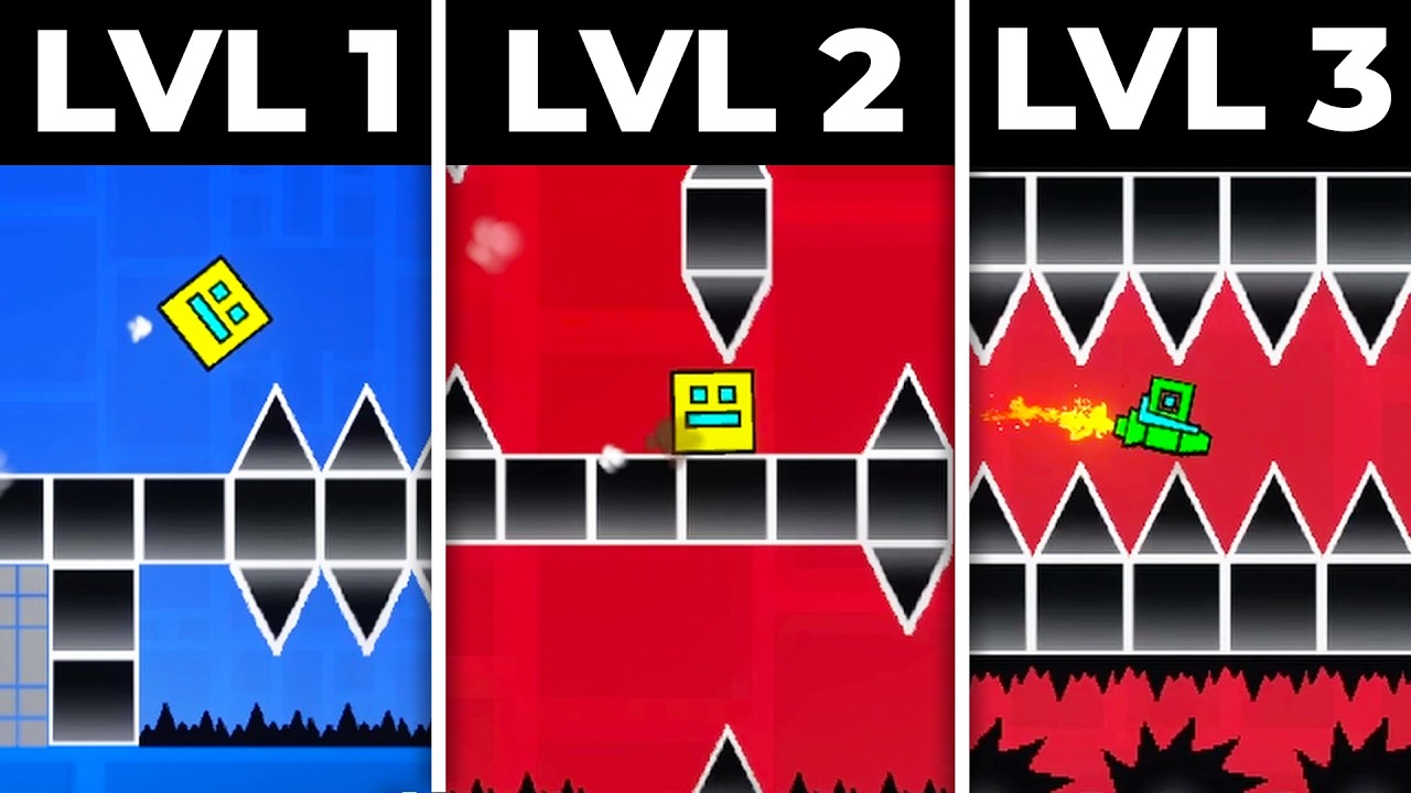 GeometryTale - ALL Levels 1 - 3 (GD in HYTALE)