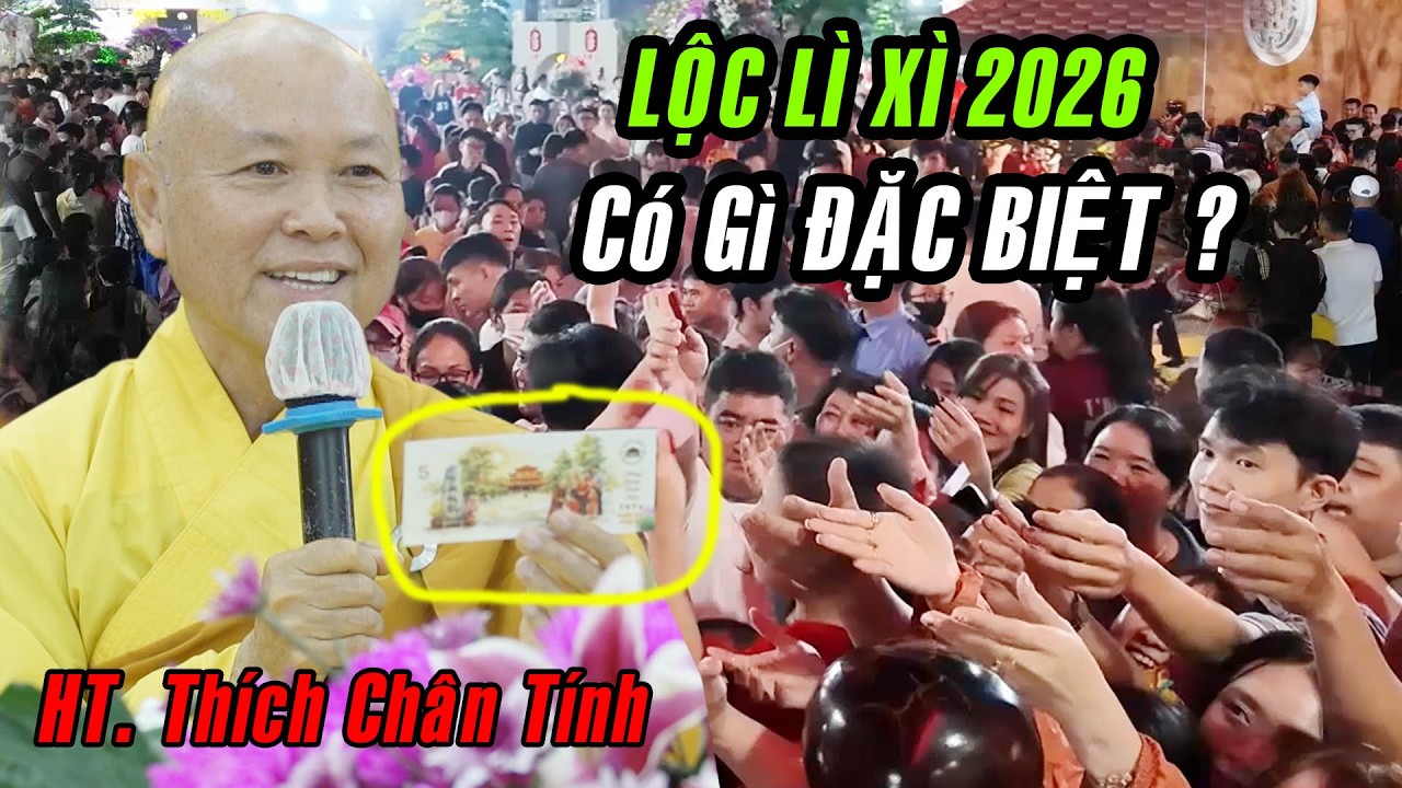 Hàng chục nghìn người về Chùa Hoằng Pháp Dự Lễ Giao Thừa Và Nhận Lộc Lì Xì từ HT. Thích Chân Tính.