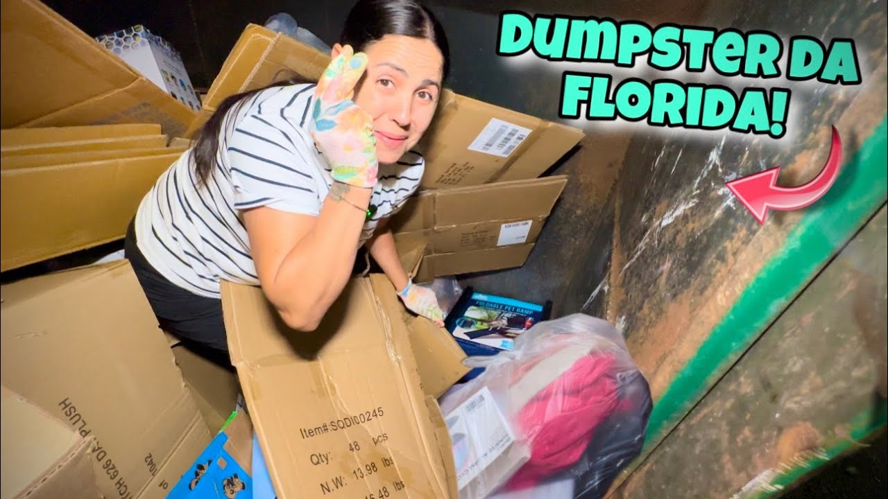 Dumpster da Florida! Encontrei muitas coisas!😱😱🇺🇸