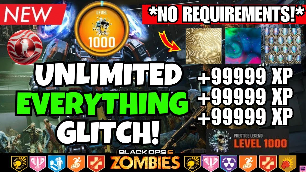 *NEW* SOLO UNLIMITED XP GLITCH BO6! EASY LEVEL 1000 XP GLITCH! (No Requirements) BO6 ZOMBIES GLITCH