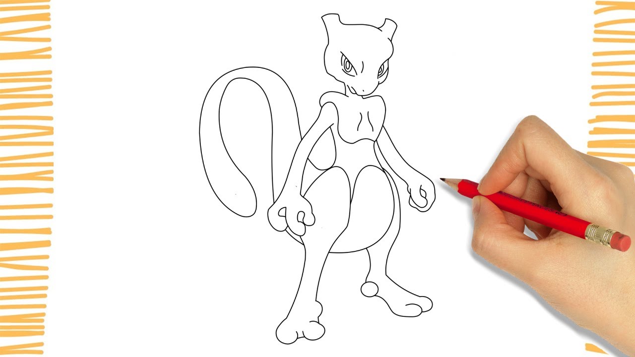 Como dibujar a MEWTWO I Pokémon
