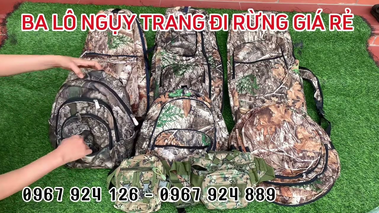 180k-250k / Ba lô ngụy trang đi rừng mẫu mới 2026 Giá Rẻ/ Ba lô ngụy trang PCP đủ mẫu .