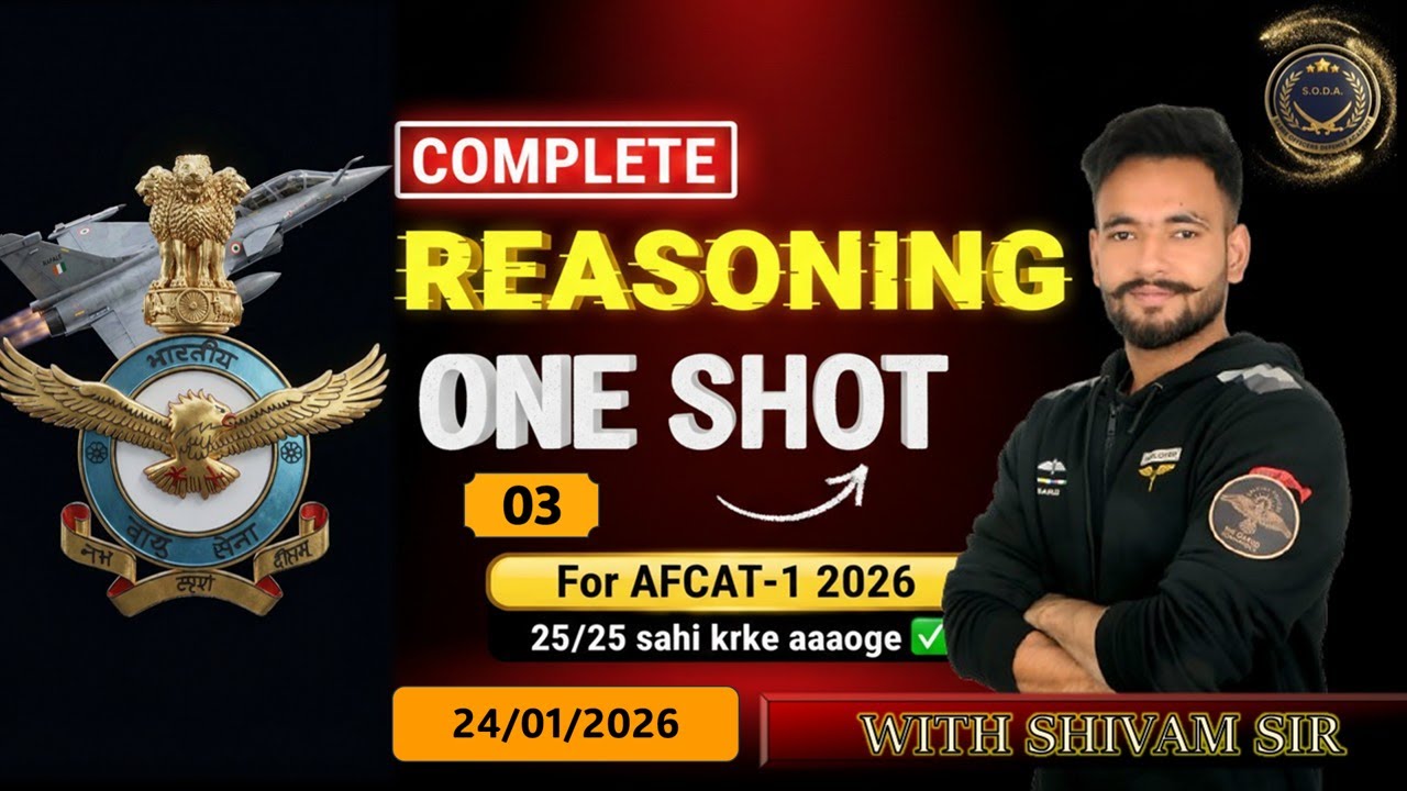 AFCAT 1 2026: Reasoning Maha Marathon - 3 | Score 75/75 | New Pattern Questions | Sabre Academy