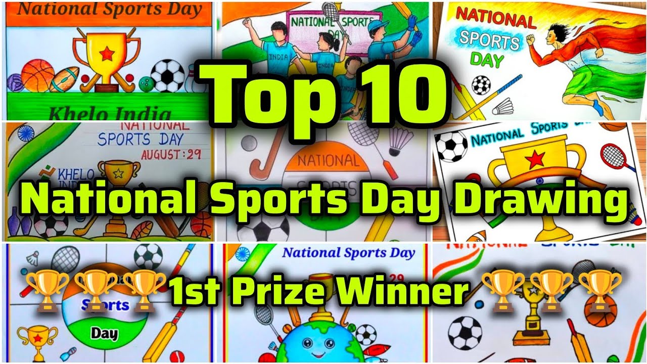 National Sports Day Drawing ideas🏆🏆/National Sports Day Poster Drawing/Sports Day Drawing/Sports Day