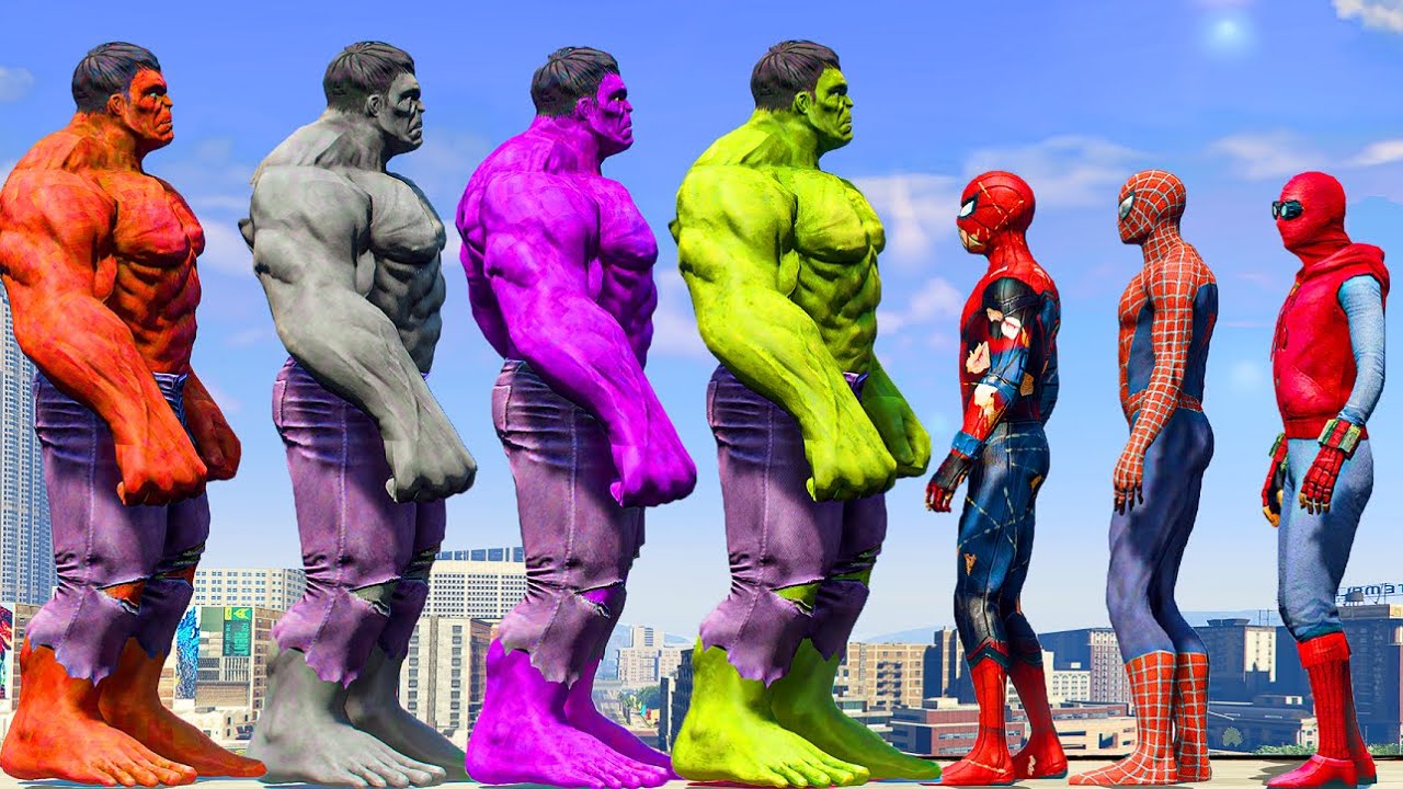 HULK VS SPIDERMAN | Red Hulk x Grey Hulk vs Spiderman Insomniac x Injured Spiderman - What If