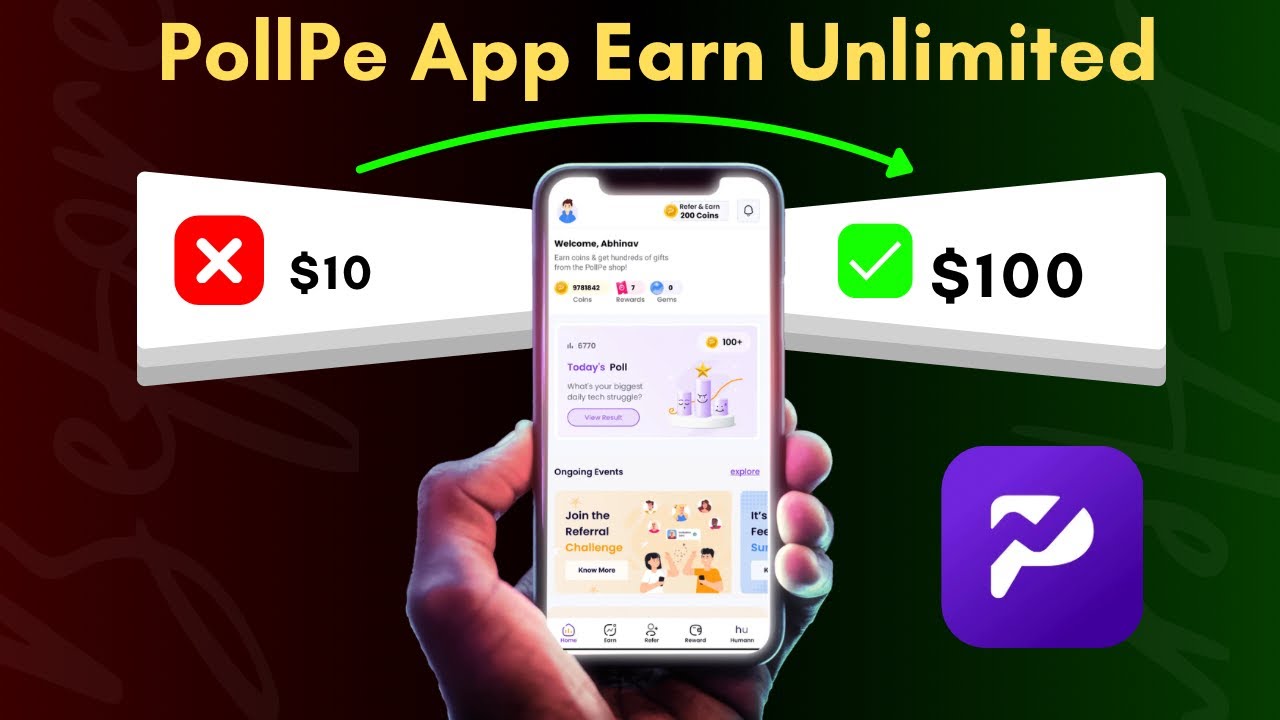 Earn money from PollPe App | Unlimited Earning App 2026