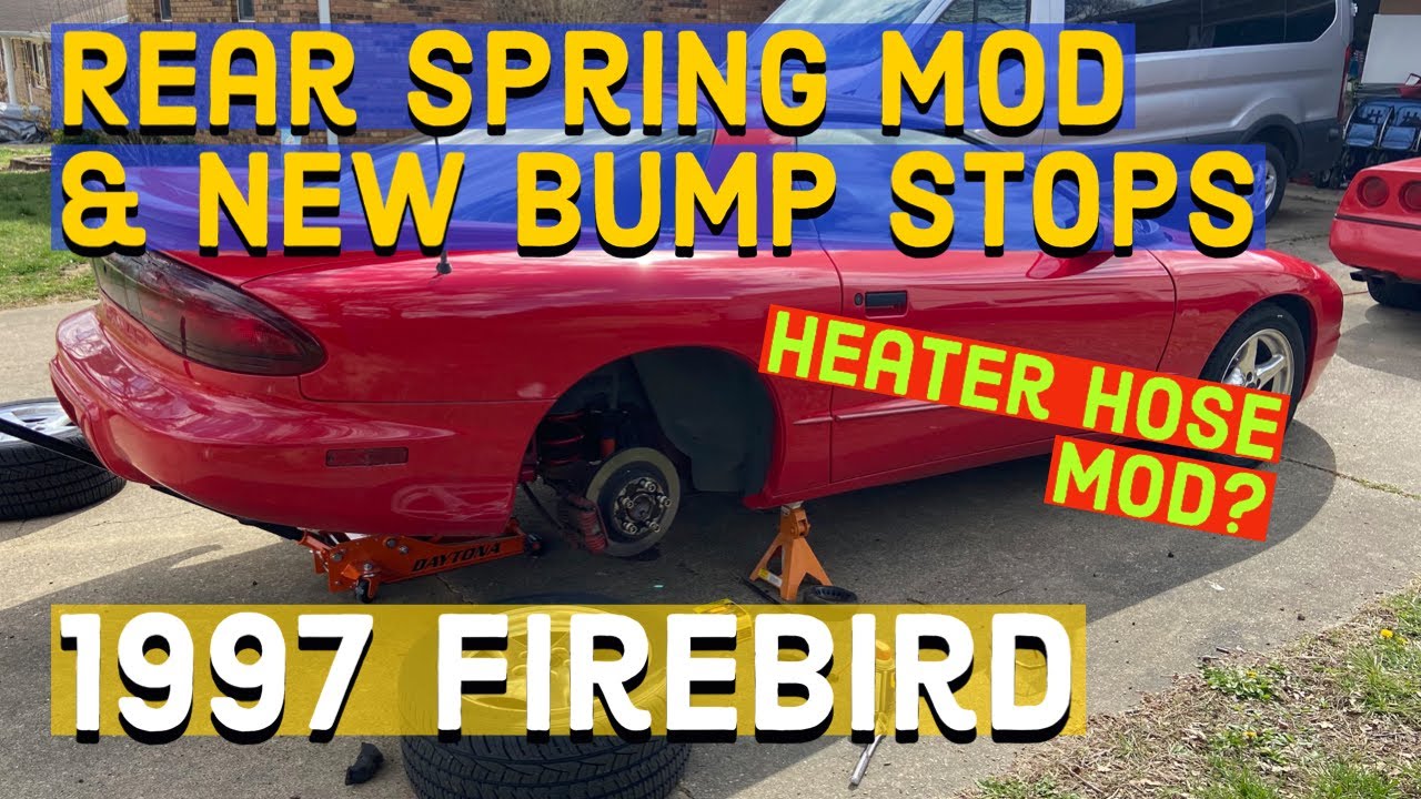 1997 Firebird Rear Spring Heater Hose Mod & New Bump Stops