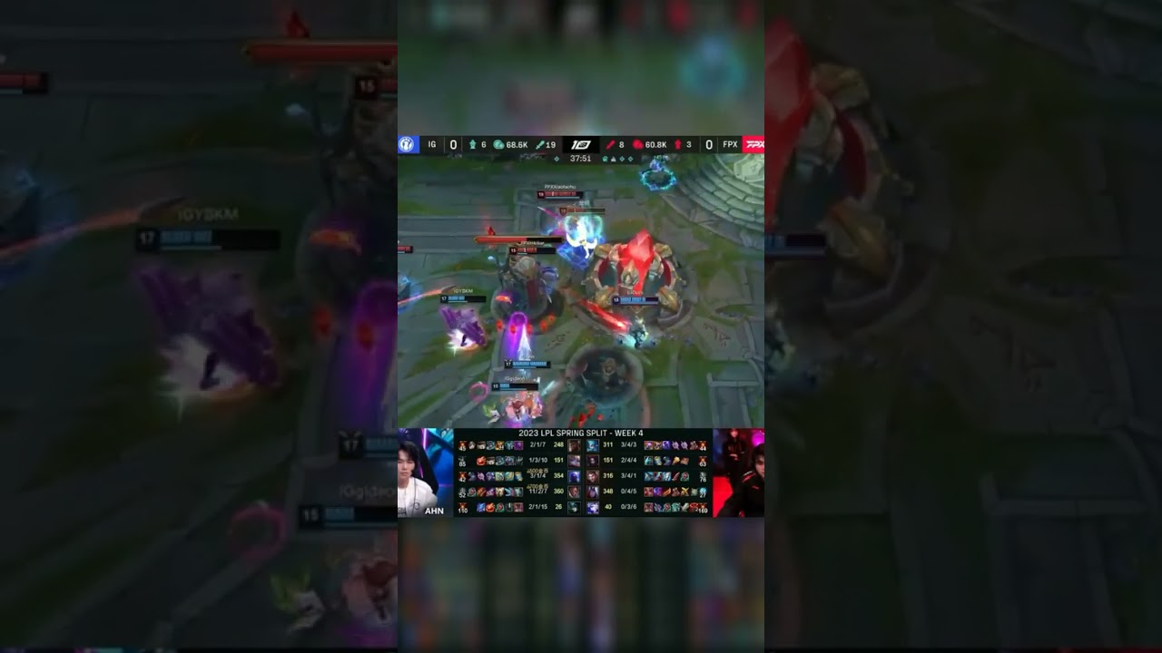 LPL IG Ahn Quadra kill Lucian (IG vs FPX)