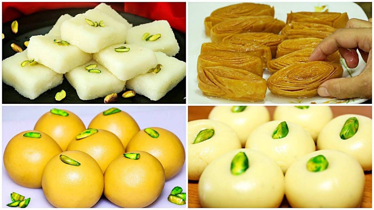 4 Easy & Quick Sweet Recipes | Indian Sweet Recipes for Festivals | Must Try Indian Sweets