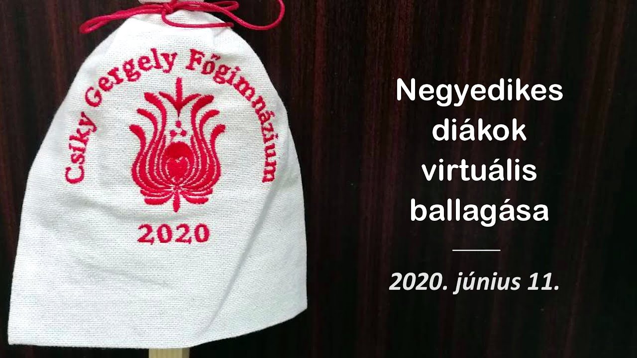 Negyedikes diákok virtuális ballagása a Csikyben