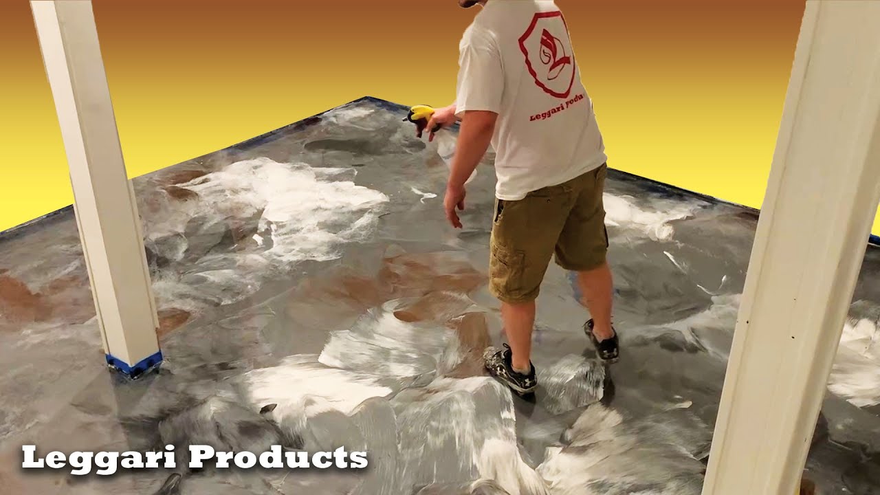 Designer Floor Epoxy Installation That You Can Do Over Concrete Surfaces | DIY Project Ideas