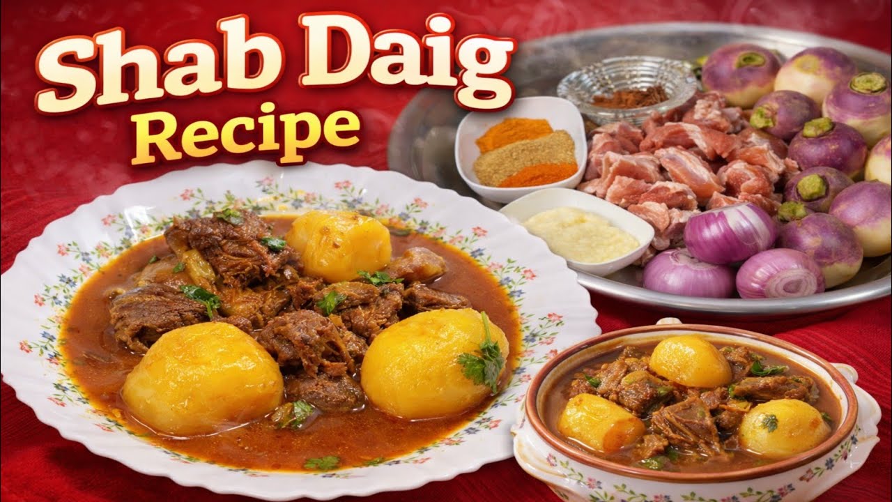 Kashmiri Shab Daig Recipe  | Traditional Shaljam Gosht | Winter Special Beef Curry Recipe. 