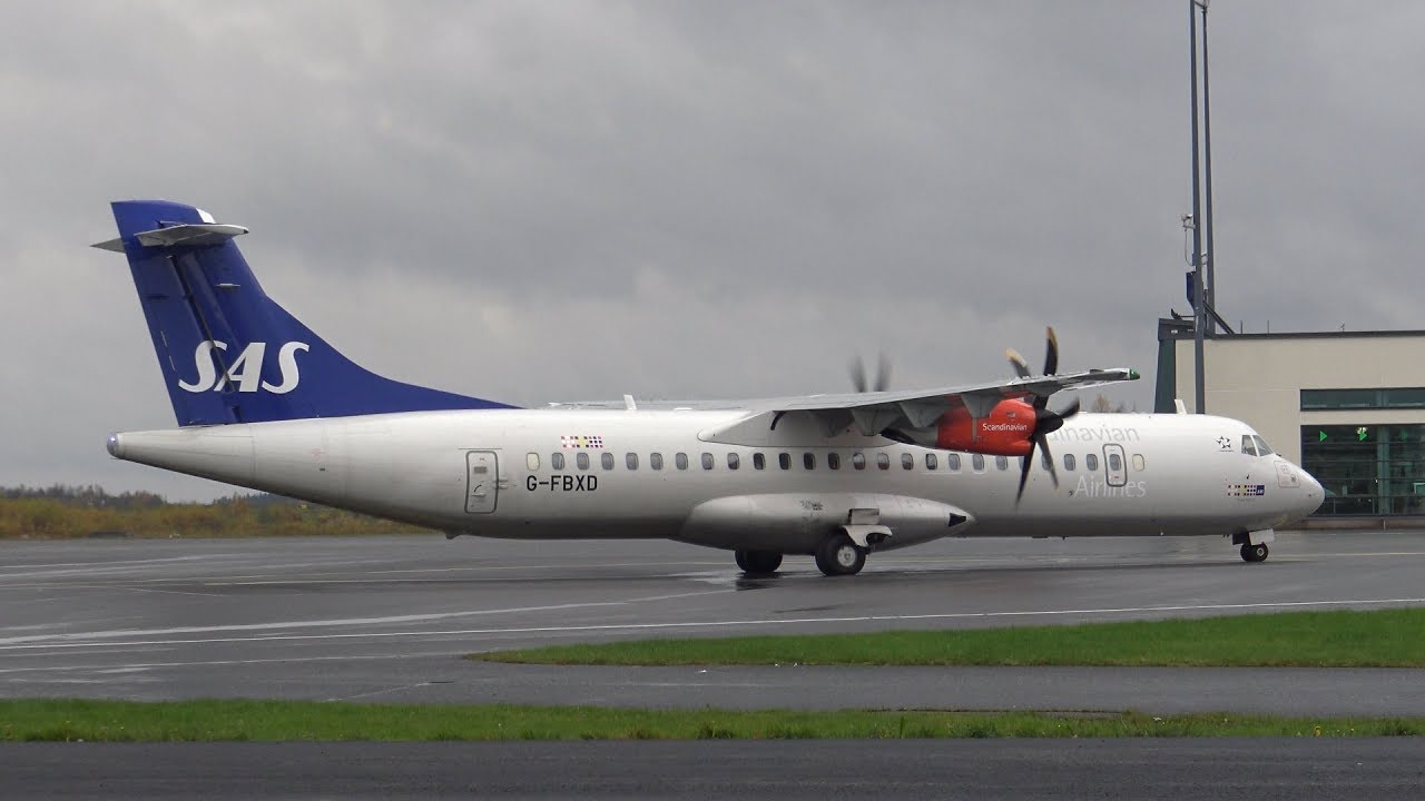 4K | SAS ATR 72-600 G-FBXD at Turnaround Tampere-Pirkkala (EFTP)