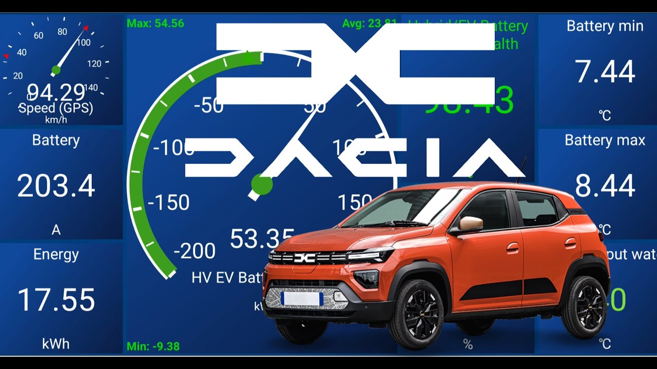 Dacia Spring 2 FL 2024 secrets ⚡🔋 SOH, energy kWh, cell voltage, battery temperature | Car Scanner