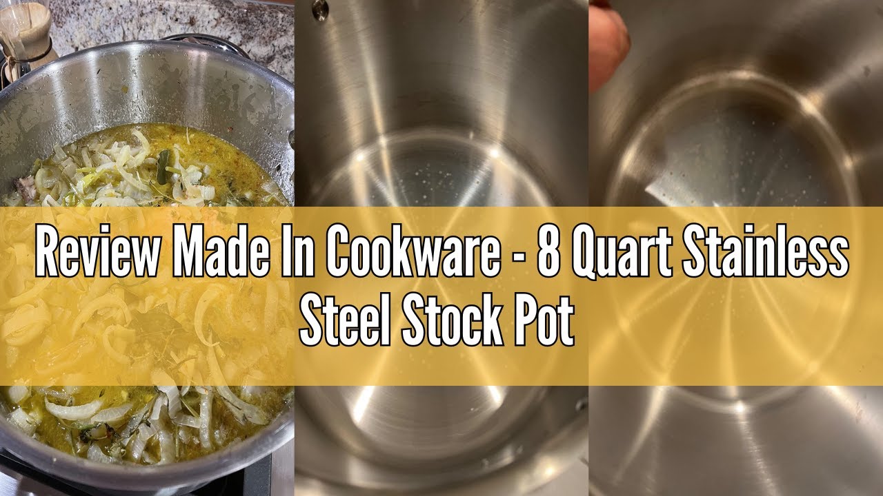 Review Made In Cookware - 8 Quart Stainless Steel Stock Pot With Lid and Pasta Insert - 5 Ply Stainl