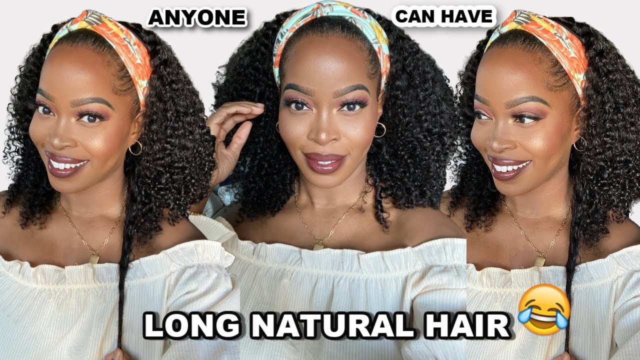 Headband Wigs are the BEST Protective Style😱Natural Hair Wig‼️No Glue, No Gel No Lace ft. Curly Me