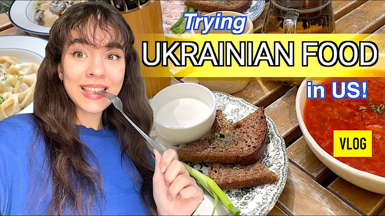 My everyday vlog from US- eating at Ukrainian restaurant and doing groceries!