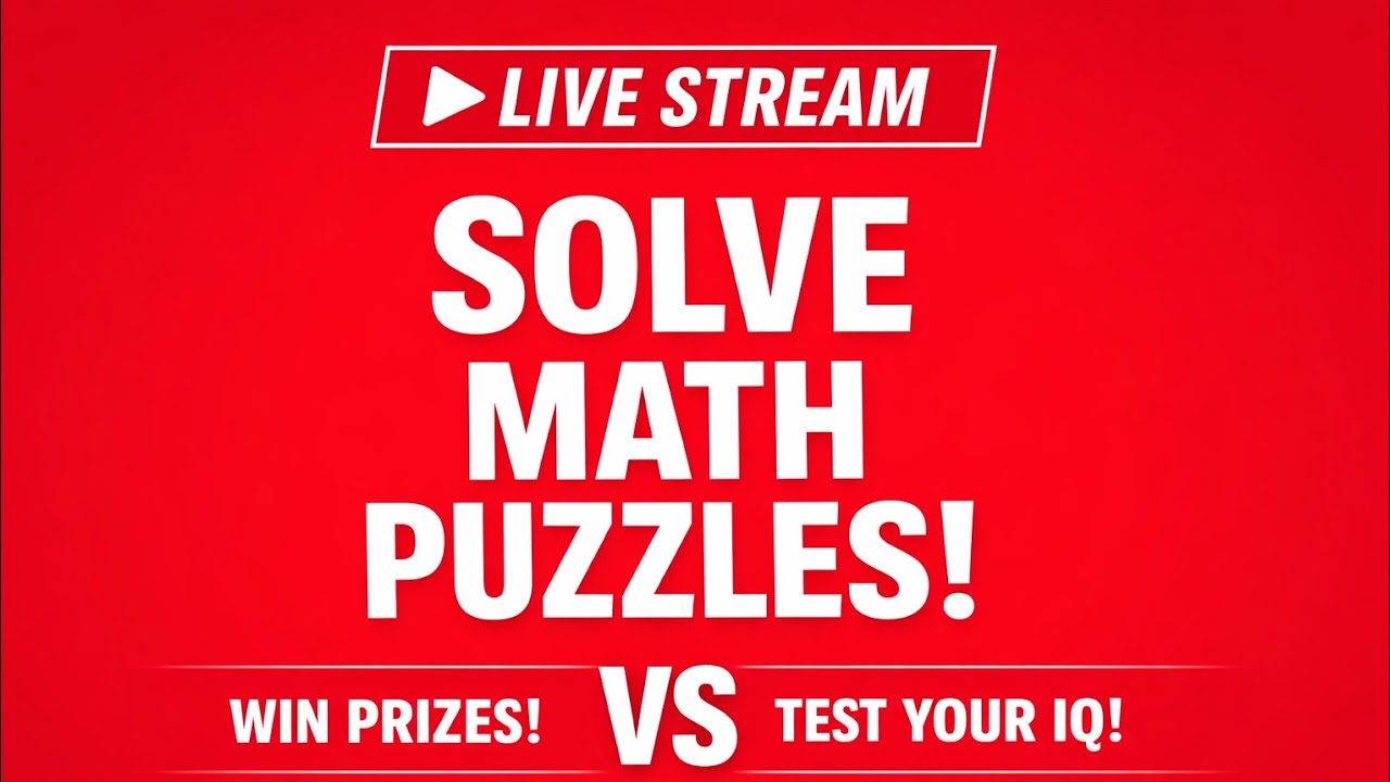 🔥 Live Stream Math Puzzles | Fast Solver Wins | Test Your Brain Power