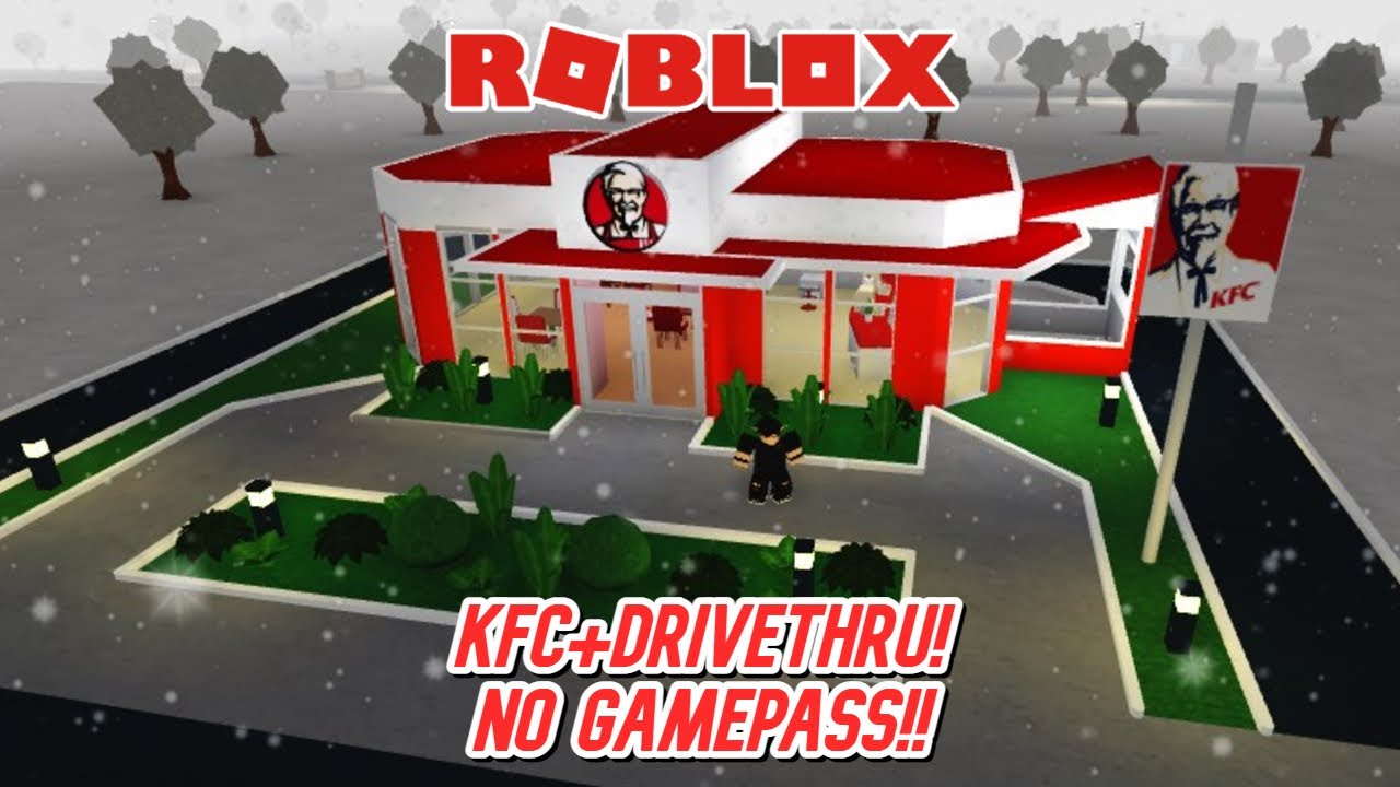 How to make a KFC+DriveThru [No Gamepass Needed] - Bloxburg