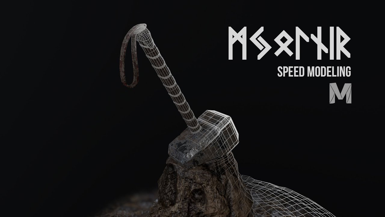 Mjölnir (Thor's Hammer) | Speed Modeling | Maya & Zbrush | Part 1/3