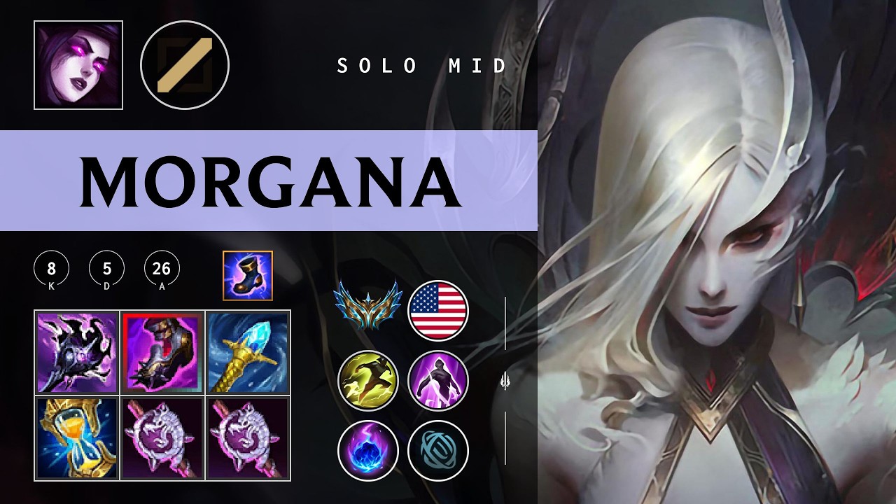 Morgana Mid vs Ezreal - NA Challenger Patch 26.03