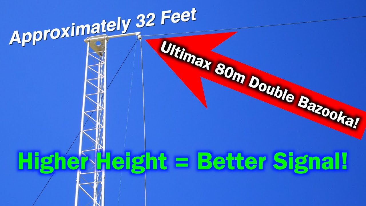 Ultimax 80m Double Bazooka | Relocating my 80m Double Bazooka Higher for Better Signal