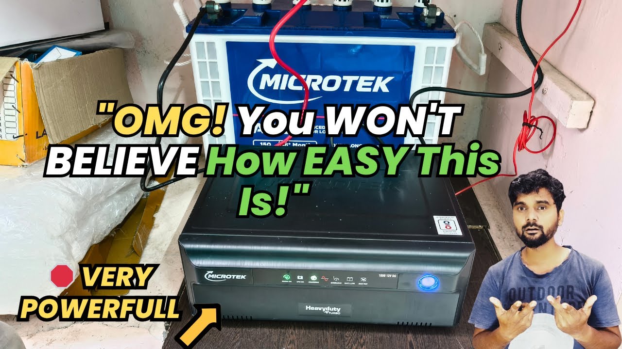 NEW Microtek Heavy Duty Turbo 1550 Inverter Unboxing + Easy Battery Setup