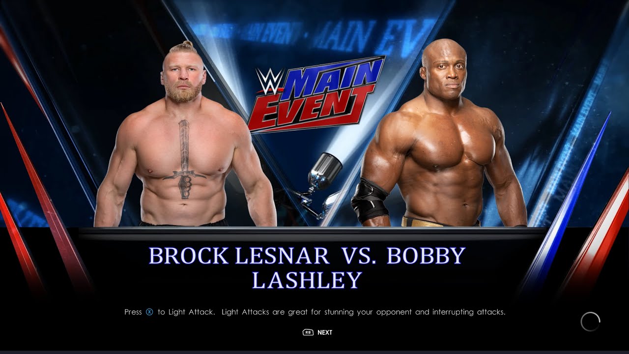 WWE 2K22 [PC] Brock Lesnar vs. Bobby Lashley | Gameplay | 1440P/60FPS