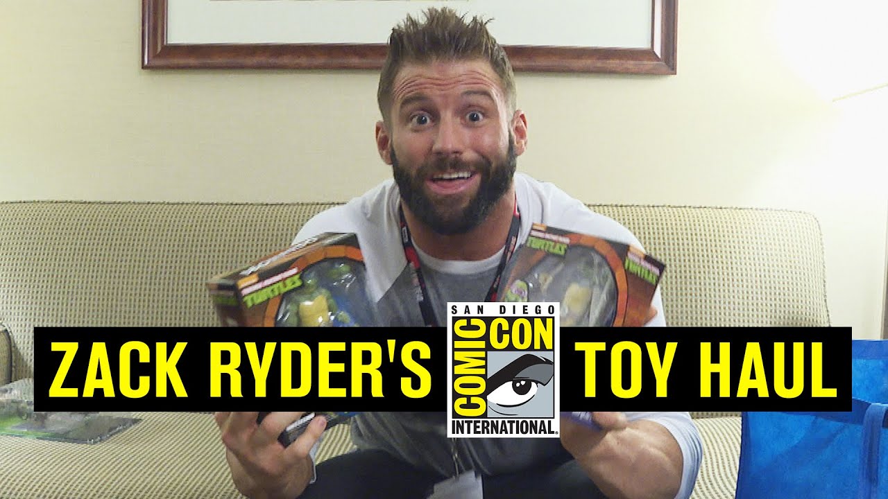 Zack Ryder shows off his San Diego Comic-Con toy haul