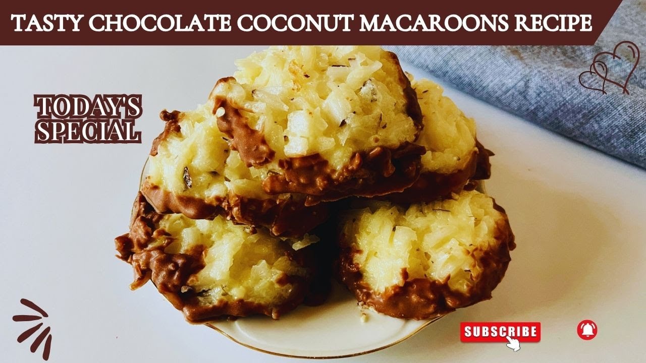 Easy Chocolate Coconut Macaroons  #coconutcookiesrecipe  #macaron   #belovedcaters  #cookiesrecipe