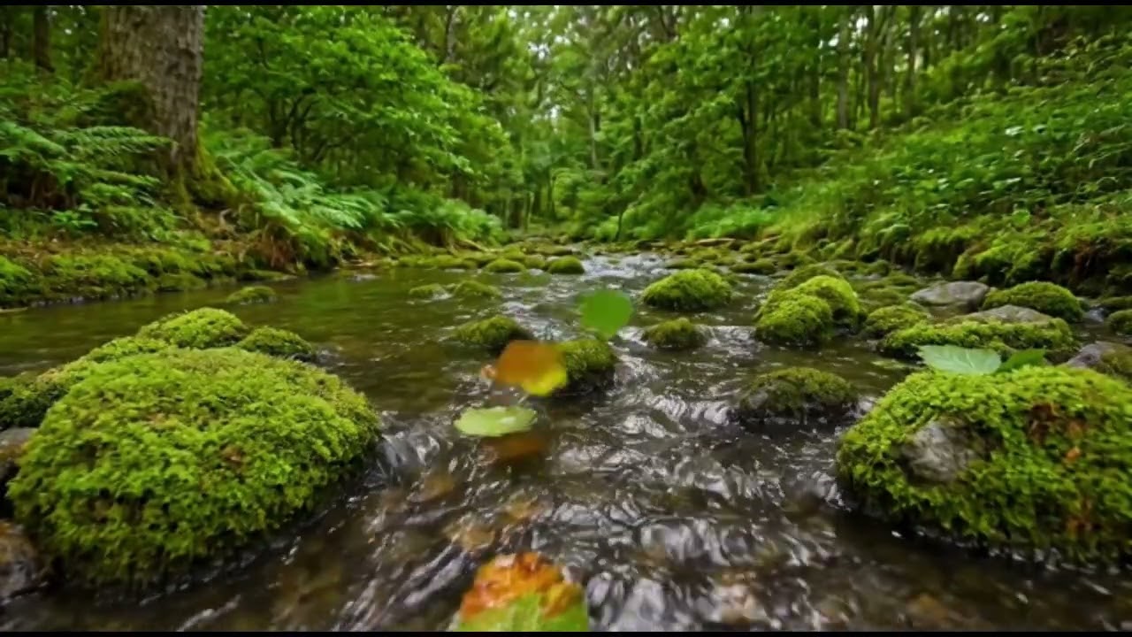 Peaceful River Flow and Forest Ambience | ASMR Sounds for Meditation