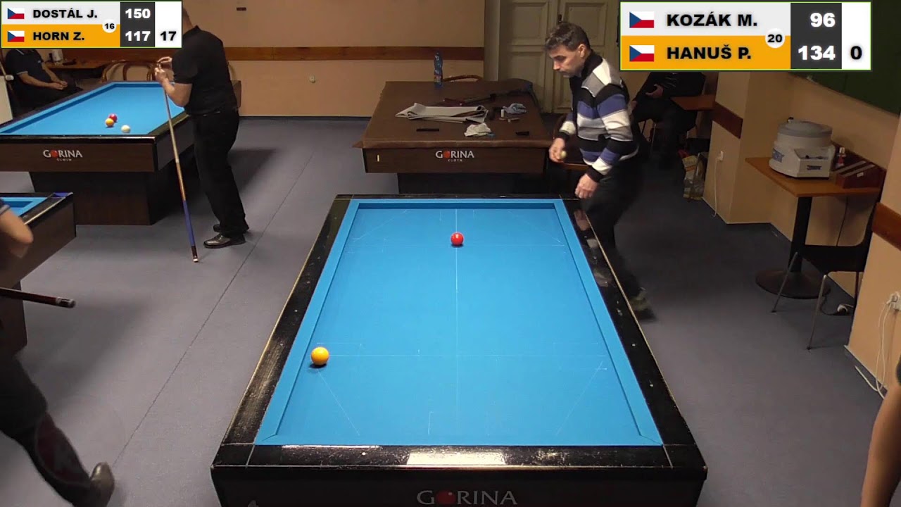 Czech league | Balkline 52/2 | D3 | 11th round | Pavel Hanuš v Milan Kozák