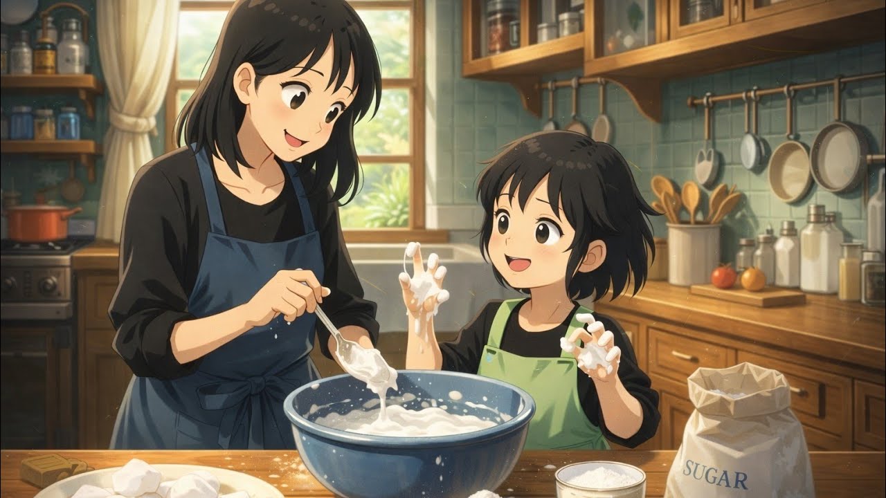 Marshmallow making. In this video you will learn how to make marshmallow's in Ghibli ASMR style.