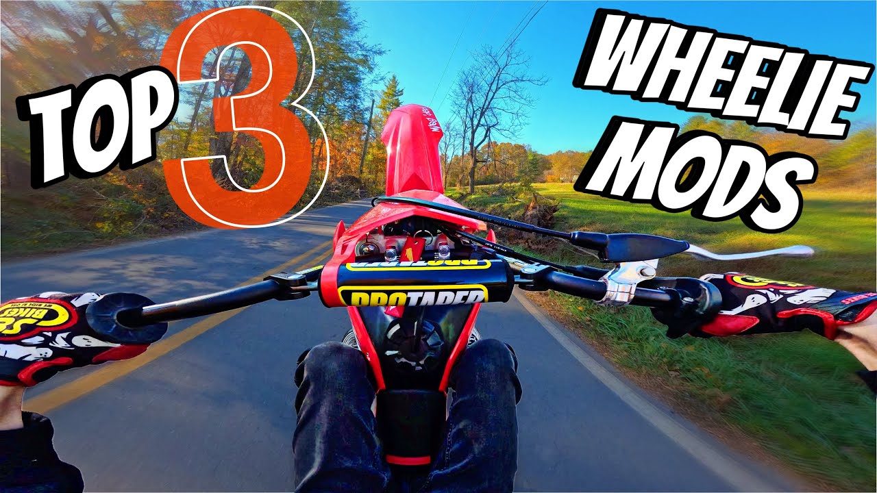 CRF110 Top 3 Wheelie Mods!
