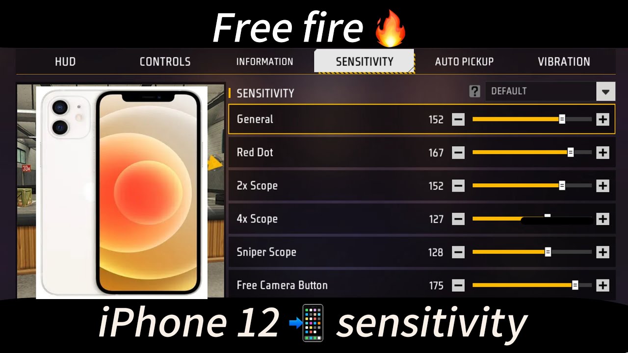 What is the BEST iPhone 12 sensitivity for FREE FIRE? 