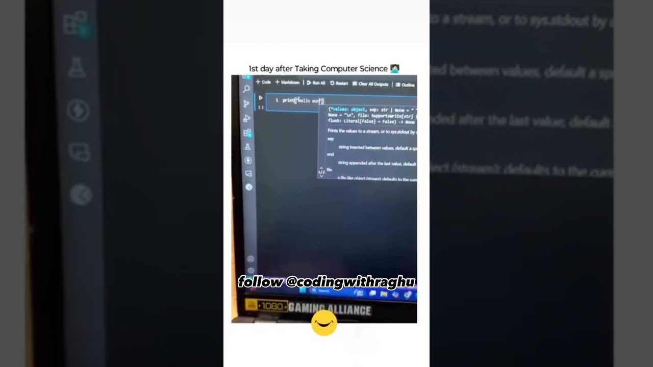 1st Day After Taking Computer Science: A Cautionary Tale