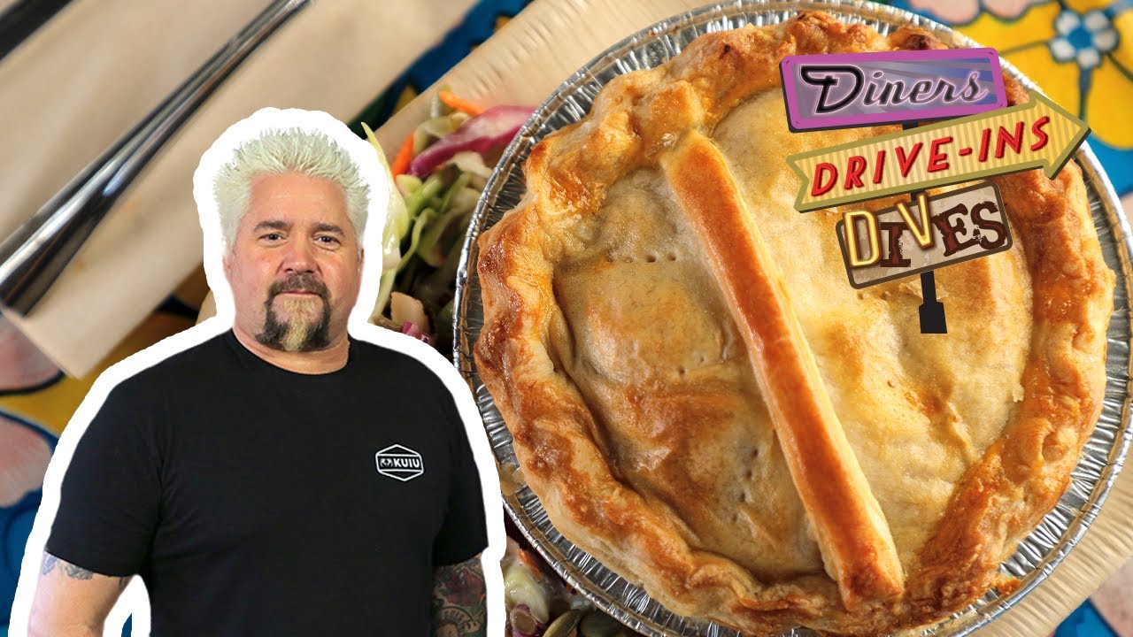 Guy and Hunter Fieri Eat New Zealand Mince & Cheese Pie | Diners, Drive-Ins and Dives | Food Network
