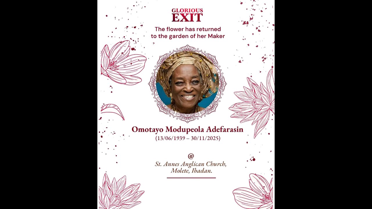 Funeral Service of Omotayo Modupeola Adefarasin