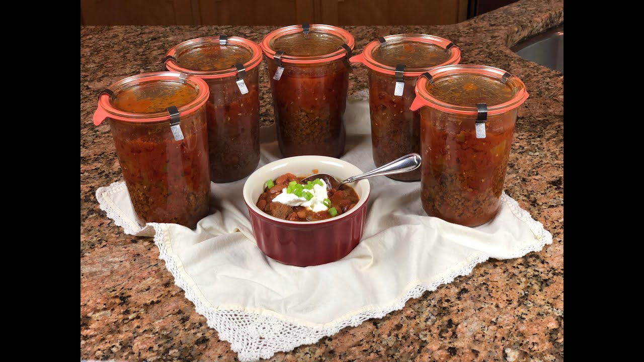 Pressure Canning Chili